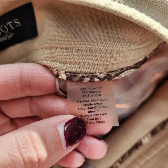 Talbots Khaki Trousers Pants Classic Straight Leg Professional Career Women's 2 - Picture 7 of 7